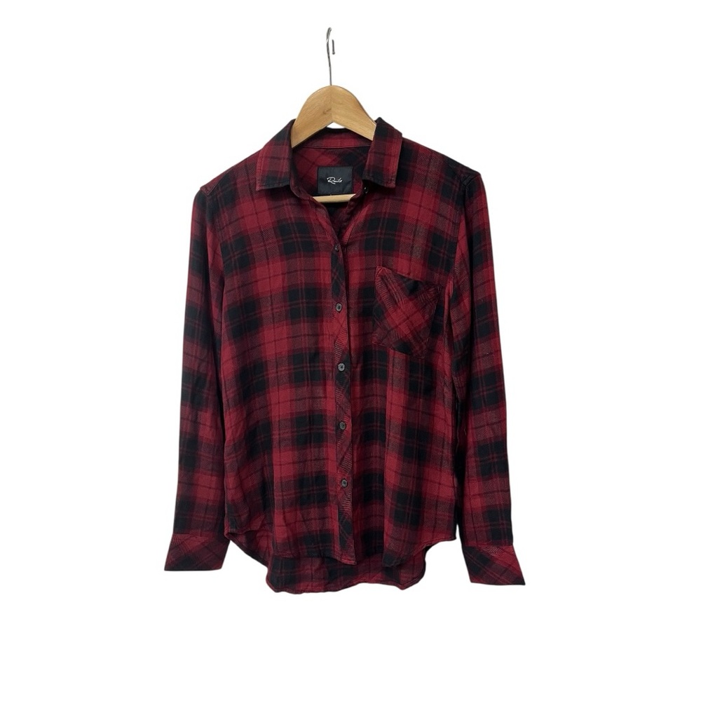 Rails Red Hunter Crimson Pitch Button Down Shirt Top XS